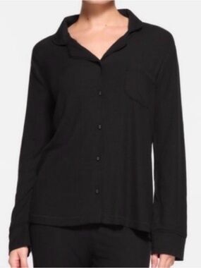 Skims black womens rib sleep shirt small